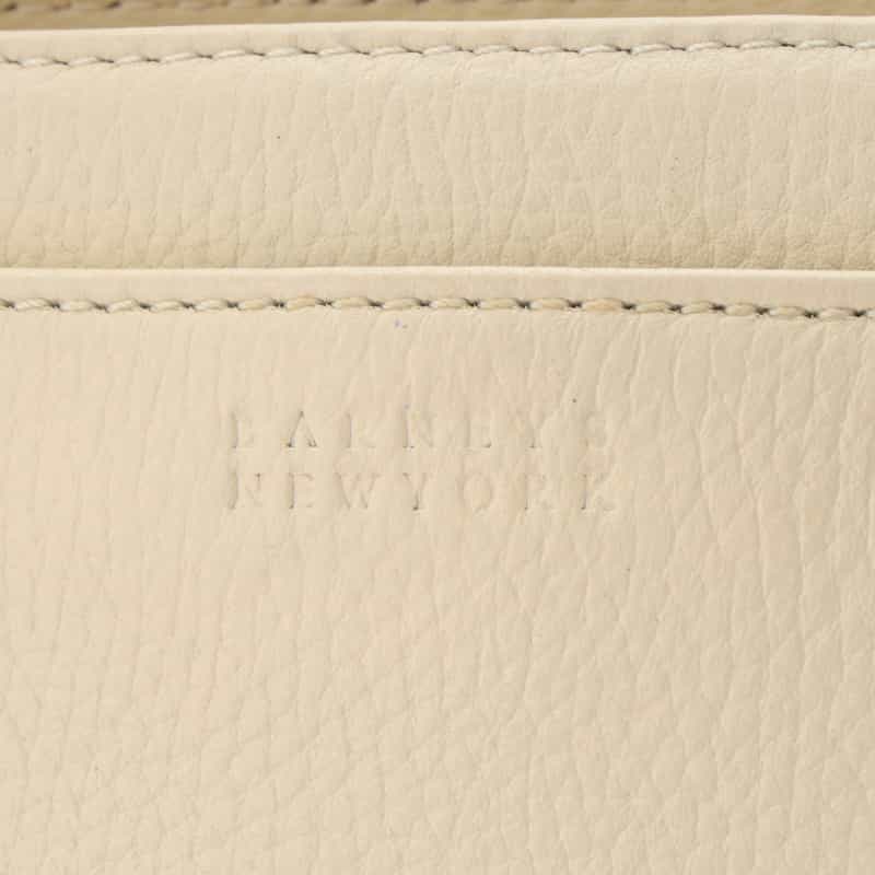 BARNEYS NEW YORK 縦型レザートートバッグ WHITE