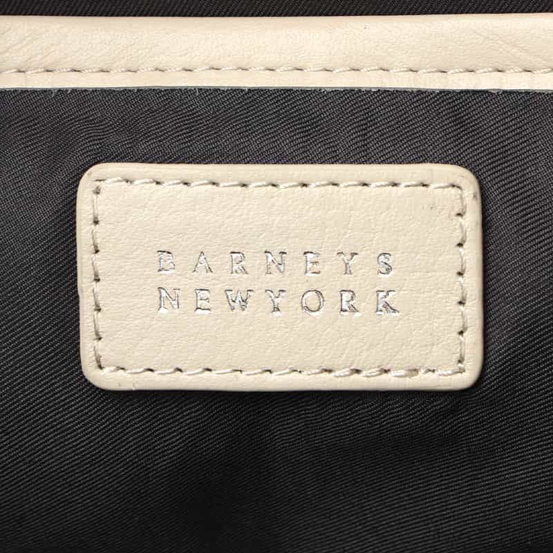 BARNEYS NEW YORK 縦型レザートートバッグ WHITE