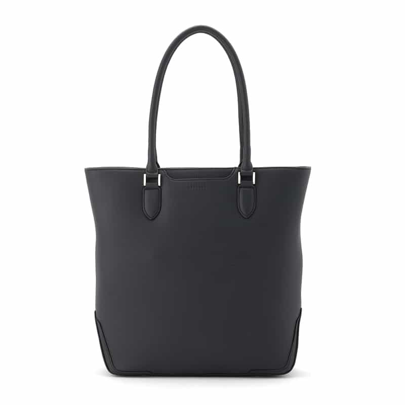 BARNEYS NEW YORK 縦型レザートートバッグ NAVY