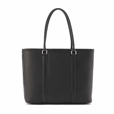 BERTONI ブラック レザートートバッグ BERTONI ブラック レザートートバッグ