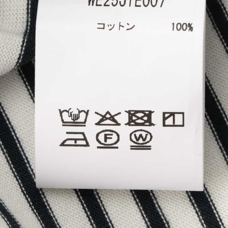 FRAME FRAME ＜フレーム＞ ボーダー柄クロップドTシャツ NAVY