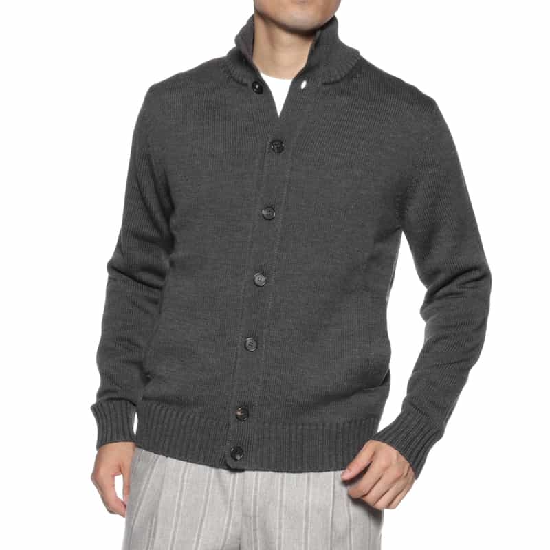 ZANONE ZANONE＜ザノーネ＞ ニットプルオーバー"CHIOTO" DARK GRAY