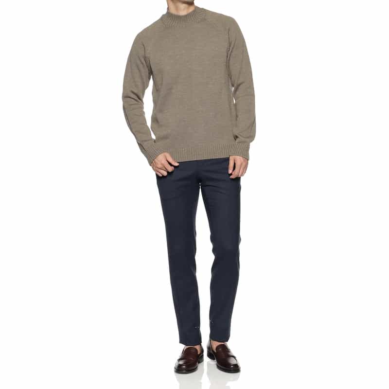 ZANONE ZANONE＜ザノーネ＞ モックネックニットプルオーバー BEIGE