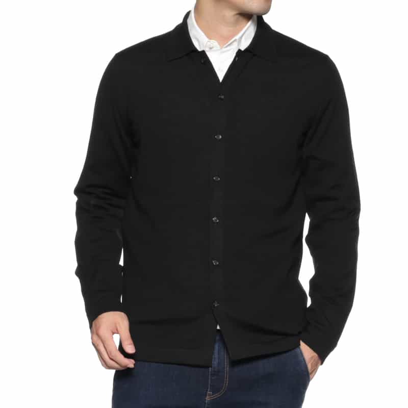 ZANONE ZANONE＜ザノーネ＞ ニットシャツ BLACK