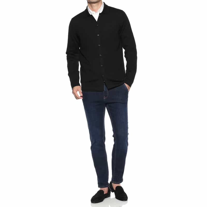 ZANONE ZANONE<ザノーネ> ニットシャツ BLACK