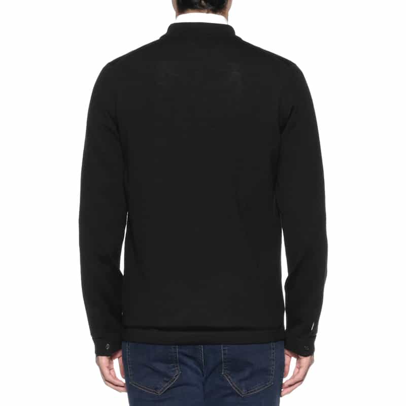 ZANONE ZANONE<ザノーネ> ニットシャツ BLACK
