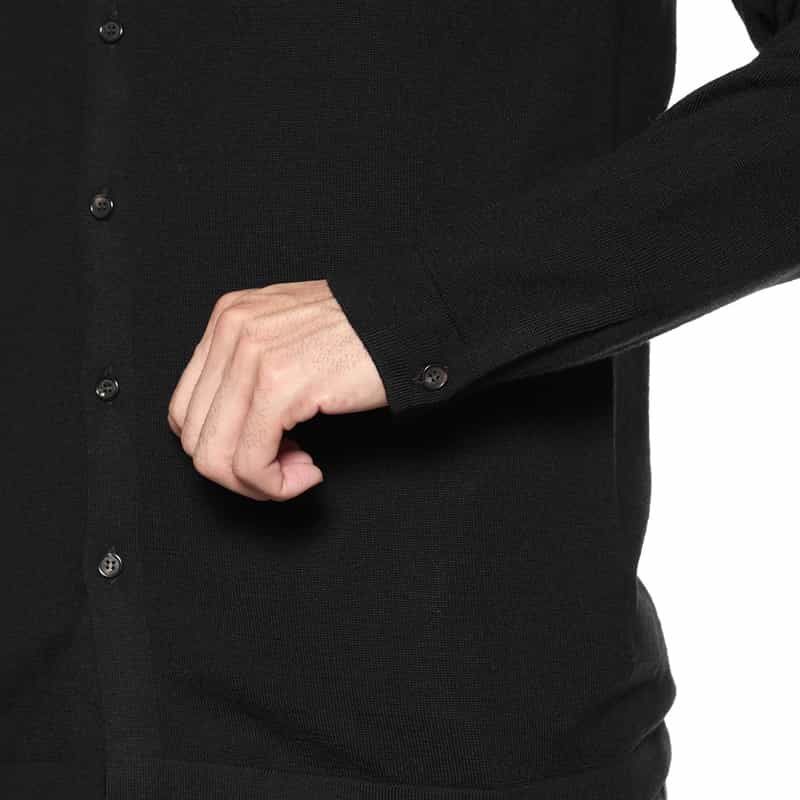 ZANONE ZANONE<ザノーネ> ニットシャツ BLACK