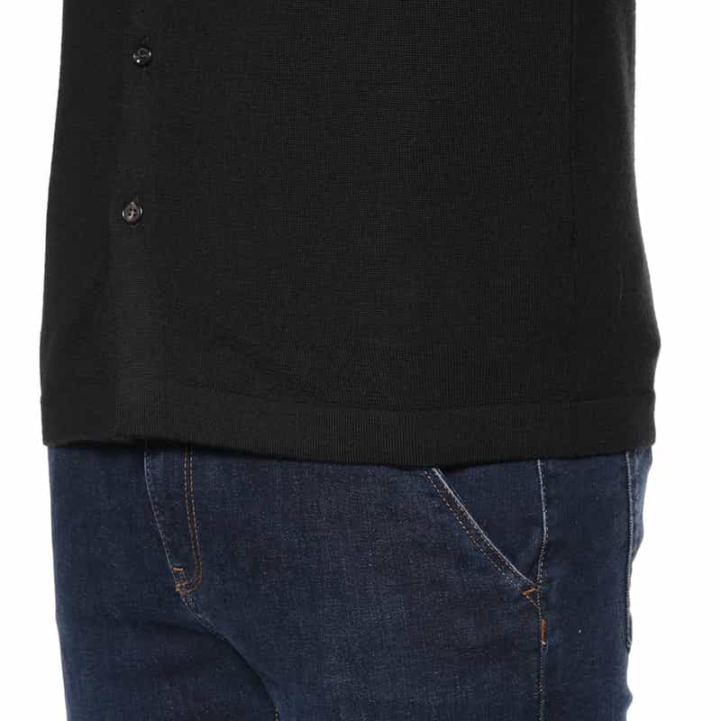 ZANONE ZANONE<ザノーネ> ニットシャツ BLACK