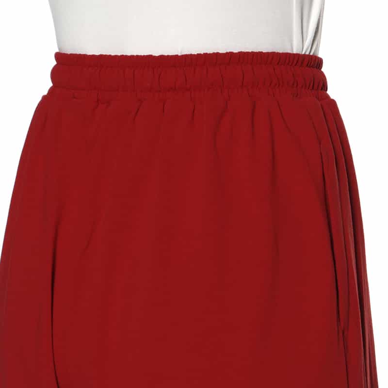 BARNEYS NEW YORK ウォッシャブル タック入りワイドパンツ RED