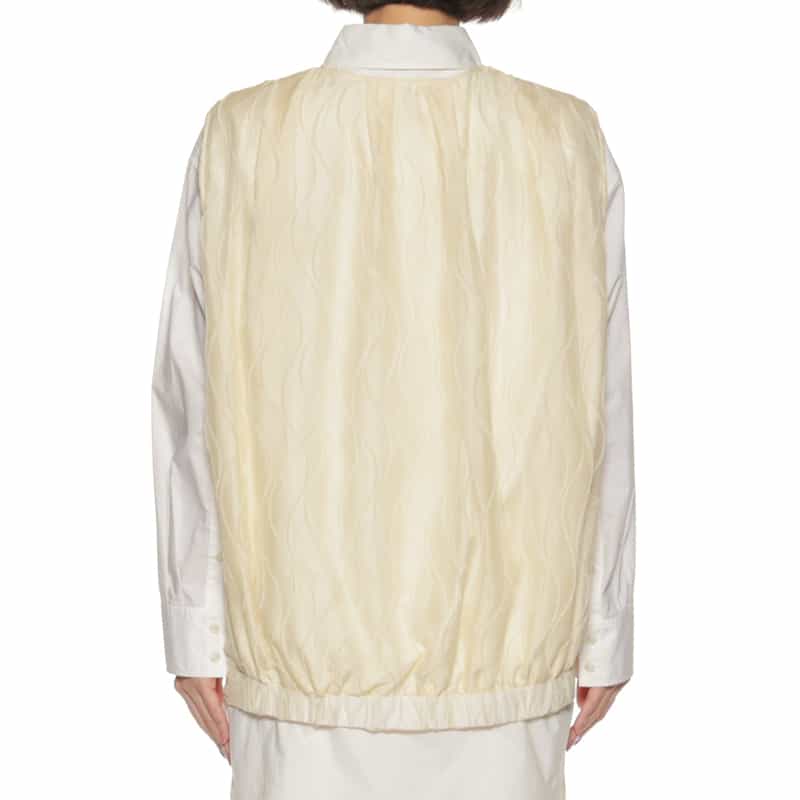 BARNEYS NEW YORK セットアップ ウォッシャブルベスト IVORY