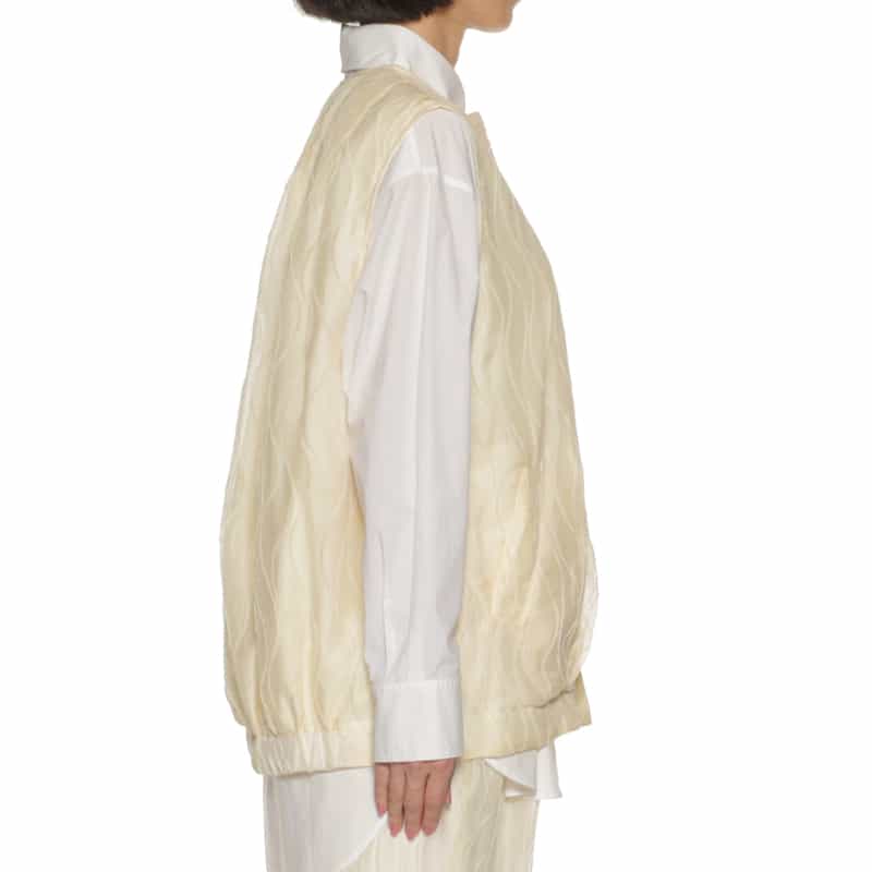 BARNEYS NEW YORK セットアップ ウォッシャブルベスト IVORY