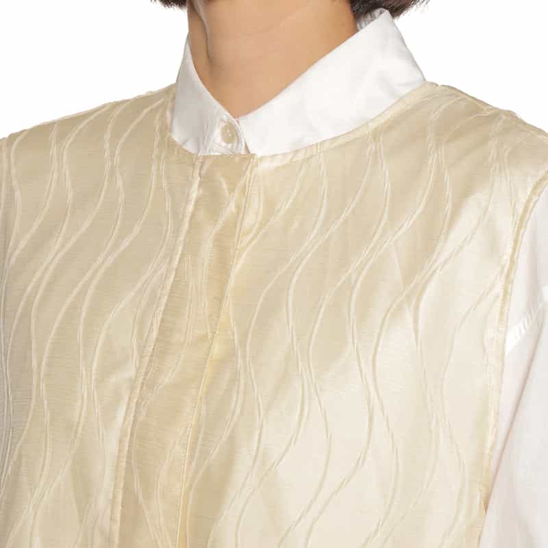 BARNEYS NEW YORK セットアップ ウォッシャブルベスト IVORY