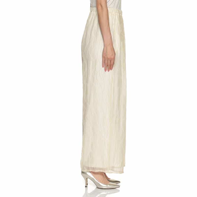 BARNEYS NEW YORK セットアップ ウォッシャブルワイドパンツ IVORY