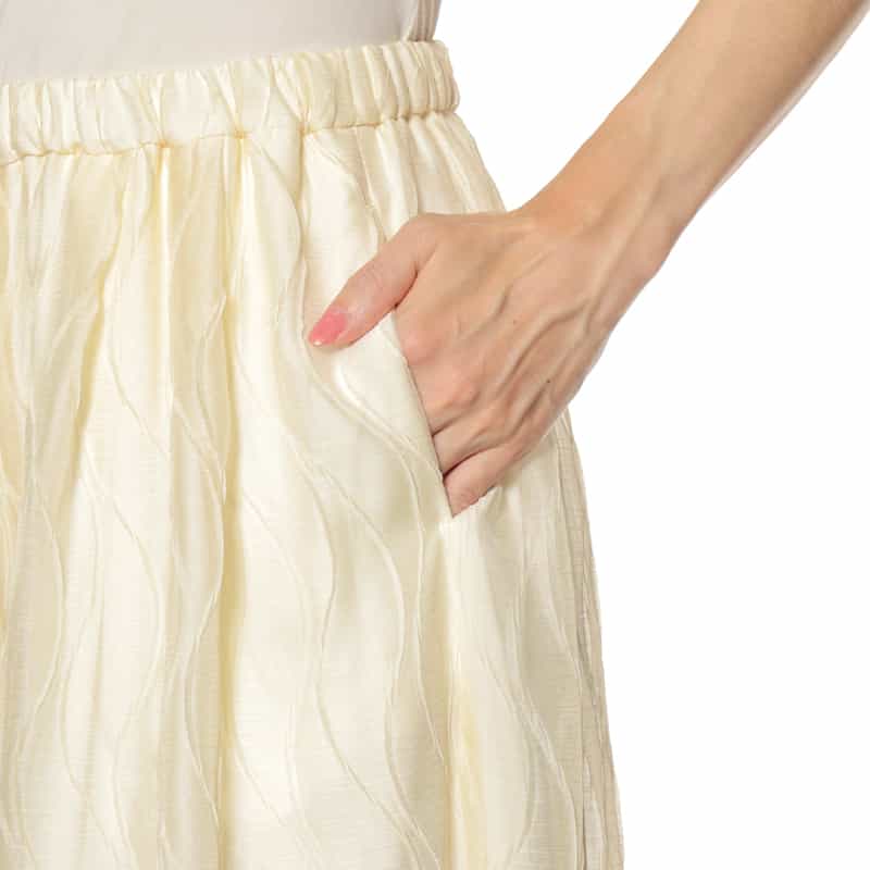 BARNEYS NEW YORK セットアップ ウォッシャブルワイドパンツ IVORY