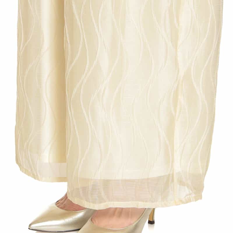 BARNEYS NEW YORK セットアップ ウォッシャブルワイドパンツ IVORY