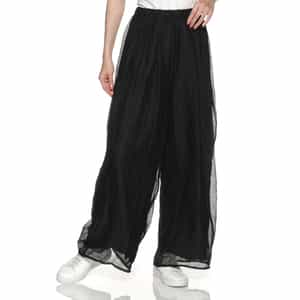 セットアップ ウォッシャブルワイドパンツ