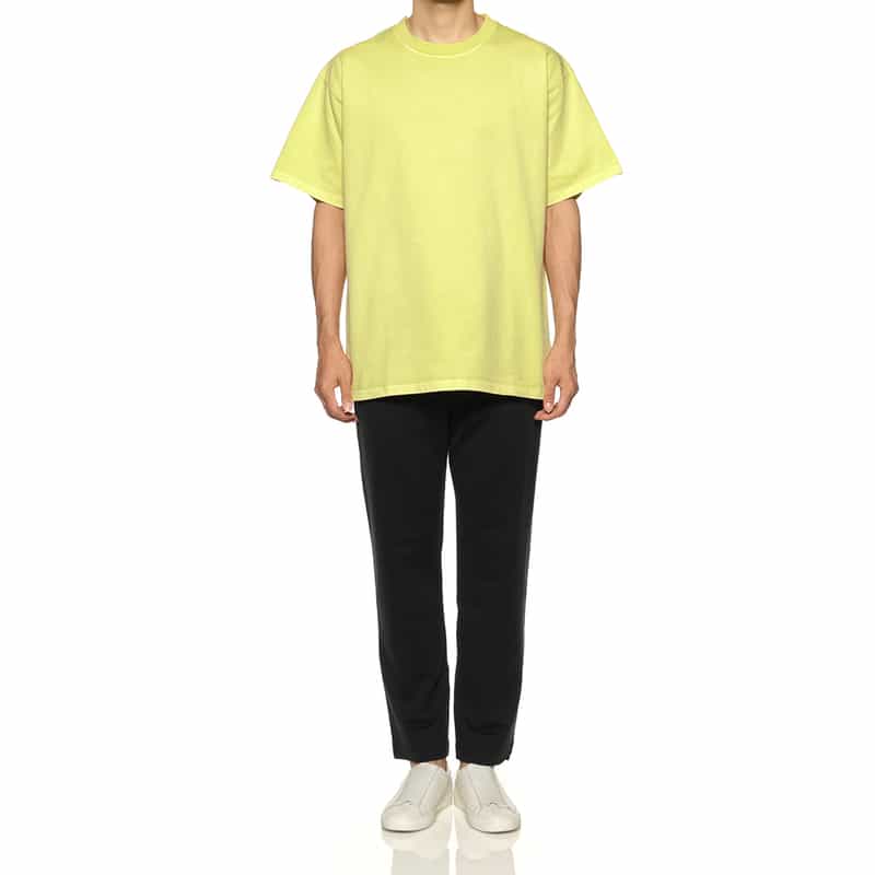 BARNEYS NEW YORK ヴィンテージ加工オーバーフィットTシャツ YELLOW