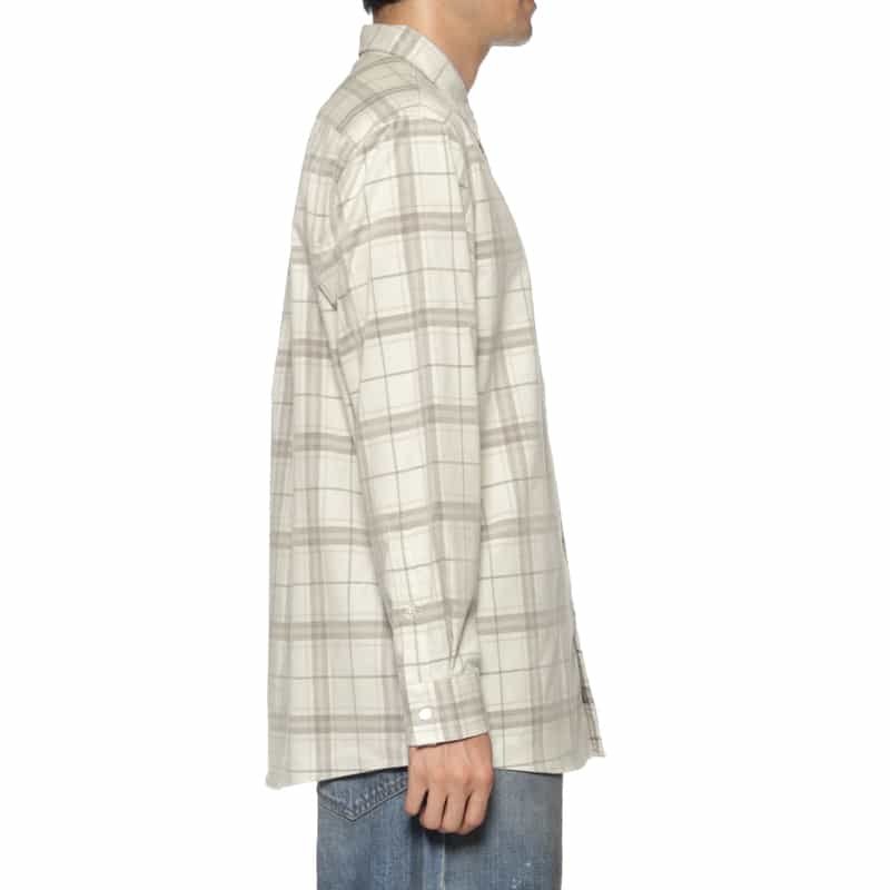 BARNEYS NEW YORK チェック柄シャツ WHITE