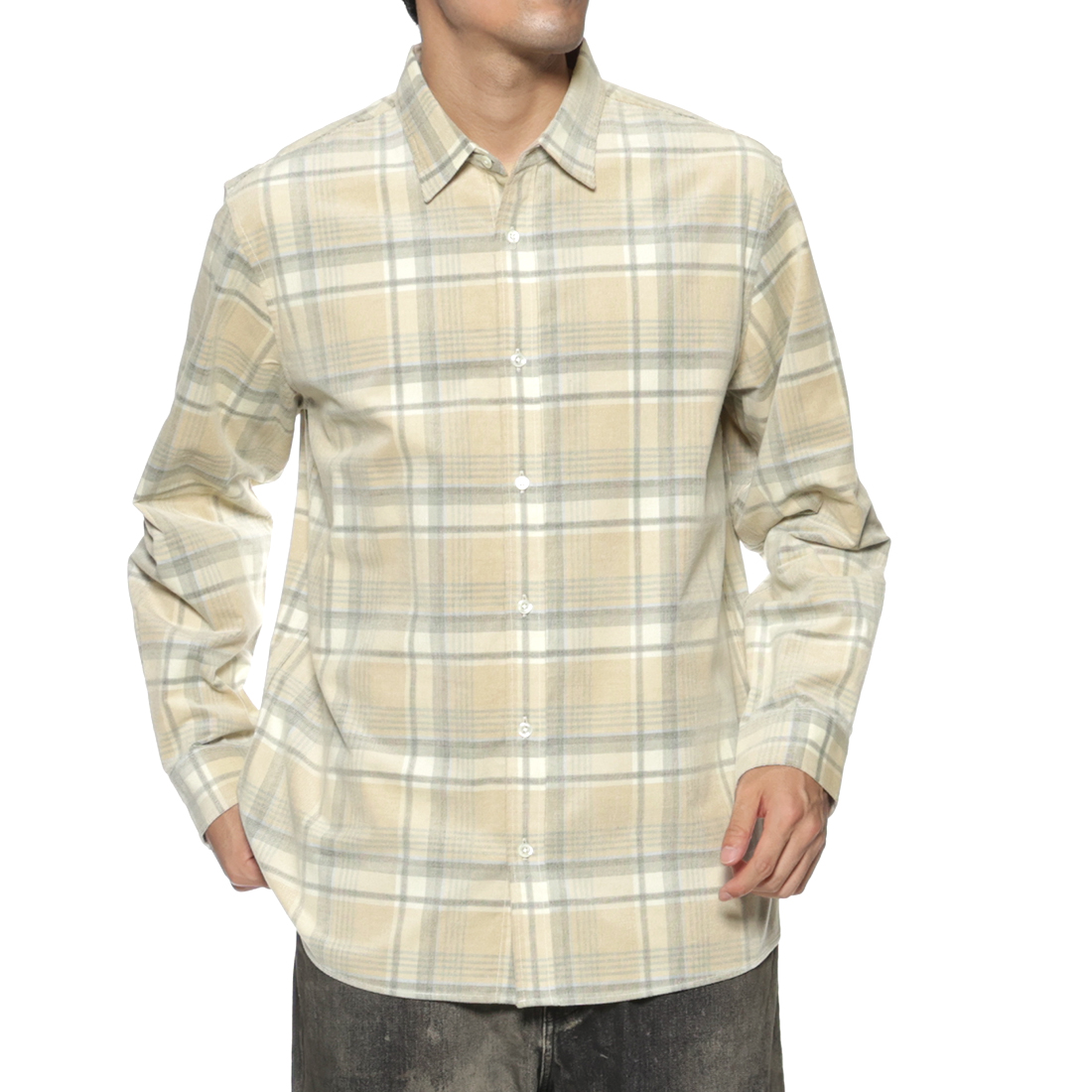 チェック柄シャツ