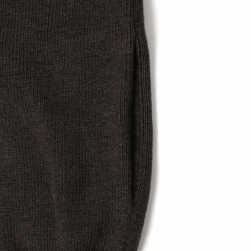 BARNEYS NEW YORK ハイネックジップアップニットカーディガン BEIGE