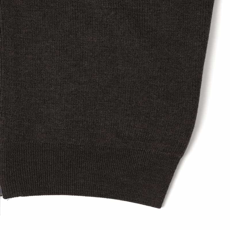 BARNEYS NEW YORK ハイネックジップアップニットカーディガン BEIGE