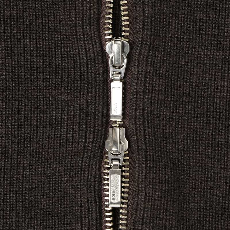 BARNEYS NEW YORK ハイネックジップアップニットカーディガン BEIGE