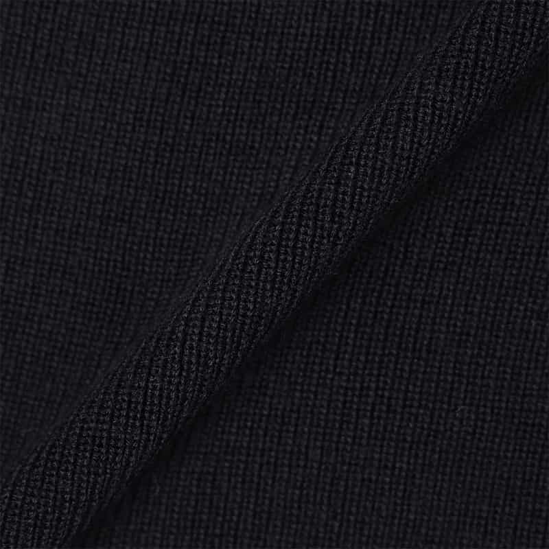 BARNEYS NEW YORK ハイネックジップアップニットカーディガン NAVY