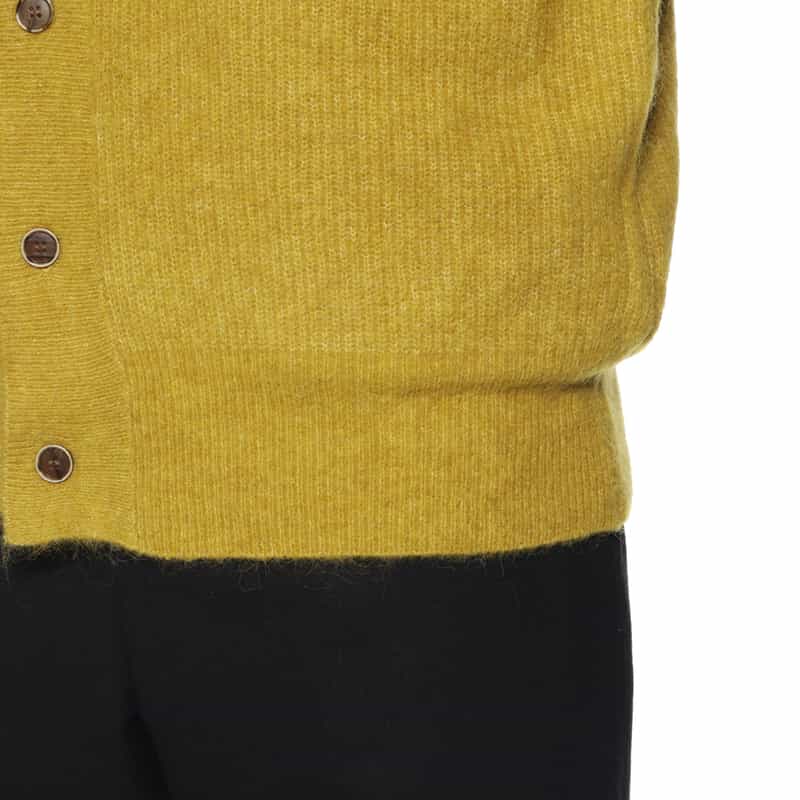 BARNEYS NEW YORK シャギーニットカーディガン YELLOW