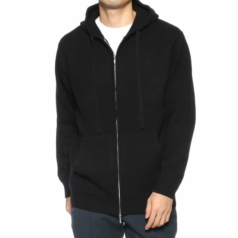 ジップアップニットパーカー