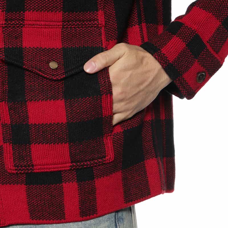 BARNEYS NEW YORK ニットシャツジャケット RED