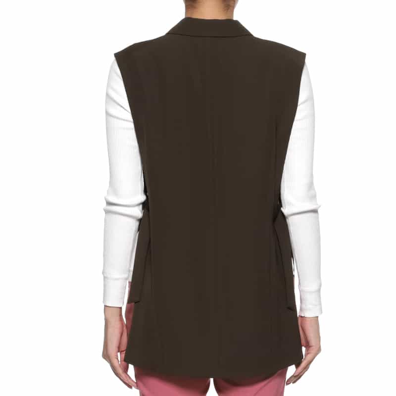 BARNEYS NEW YORK テーラード スリーブレスジレ BROWN