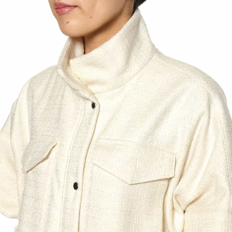 BARNEYS NEW YORK セットアップ ツイード素材 M-65型フィールドジャケット IVORY