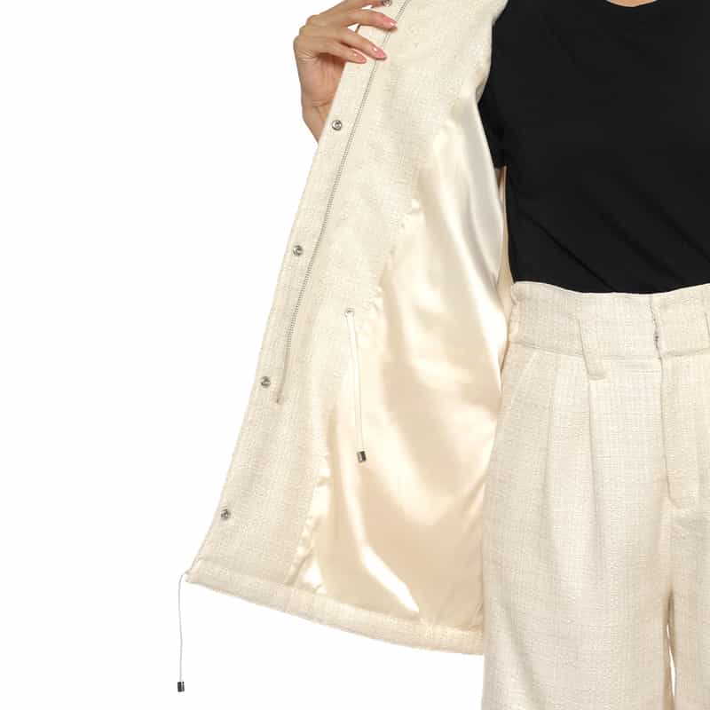 BARNEYS NEW YORK セットアップ ツイード素材 M-65型フィールドジャケット IVORY