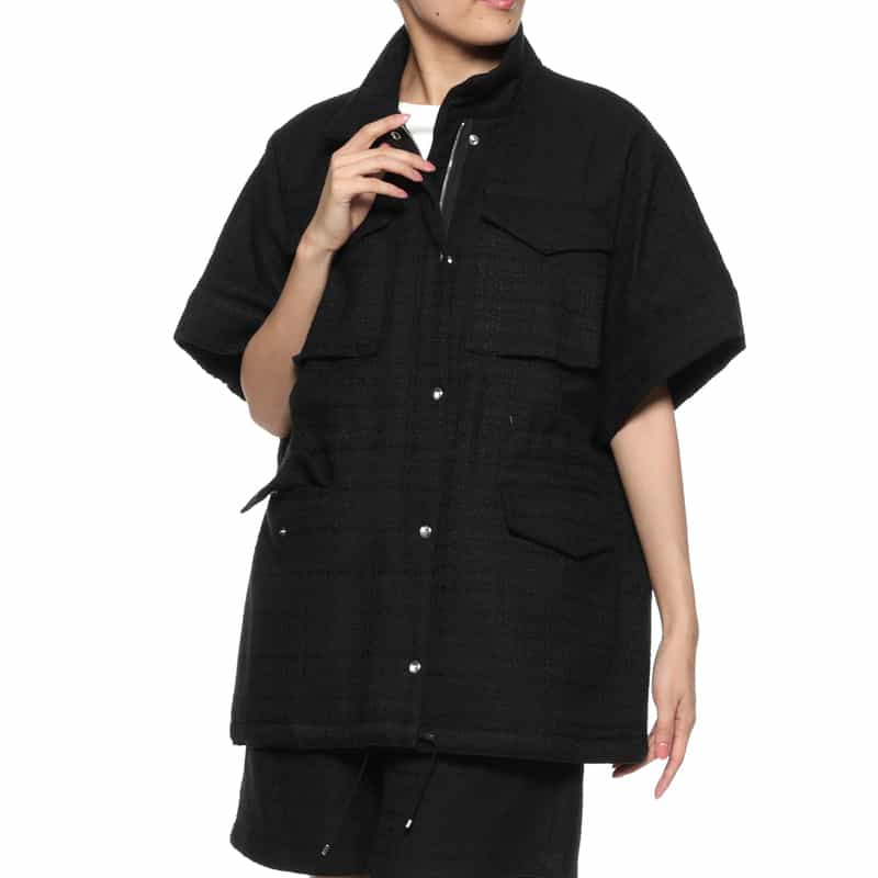 BARNEYS NEW YORK セットアップ ツイード素材 M-65型フィールドジャケット BLACK