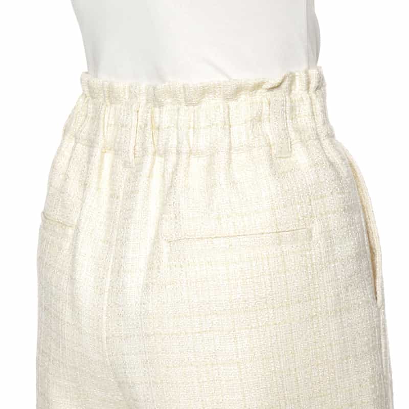 BARNEYS NEW YORK セットアップ ツイード素材 ショートパンツ IVORY