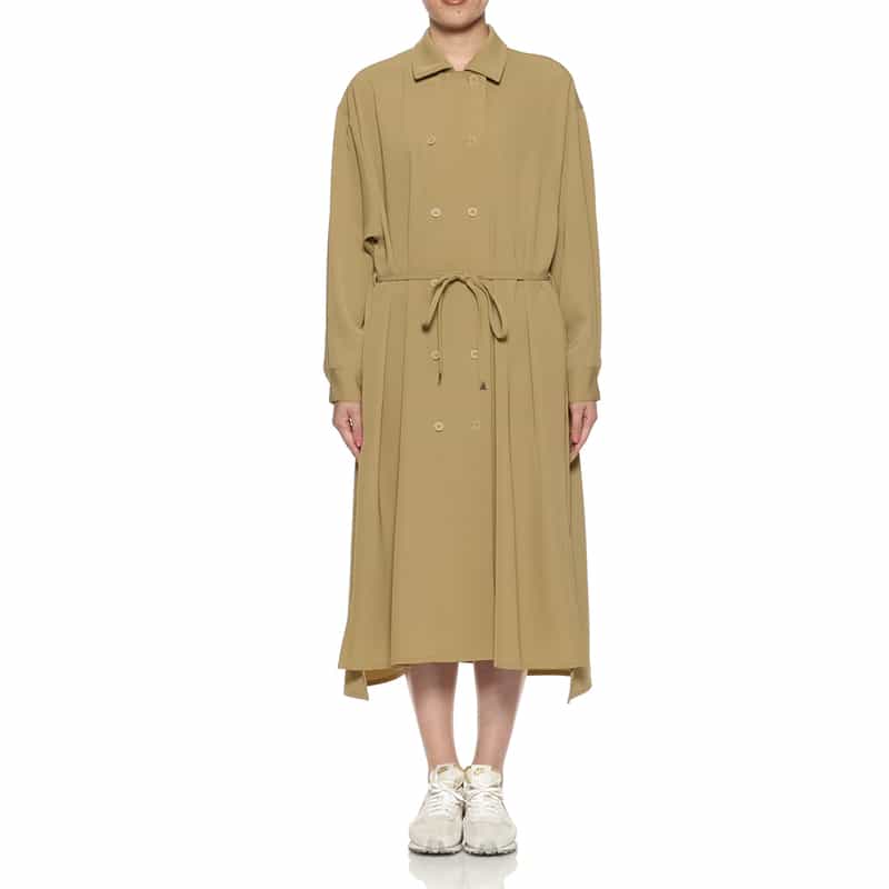 BARNEYS NEW YORK シャツコート ベルテッドドレス BEIGE