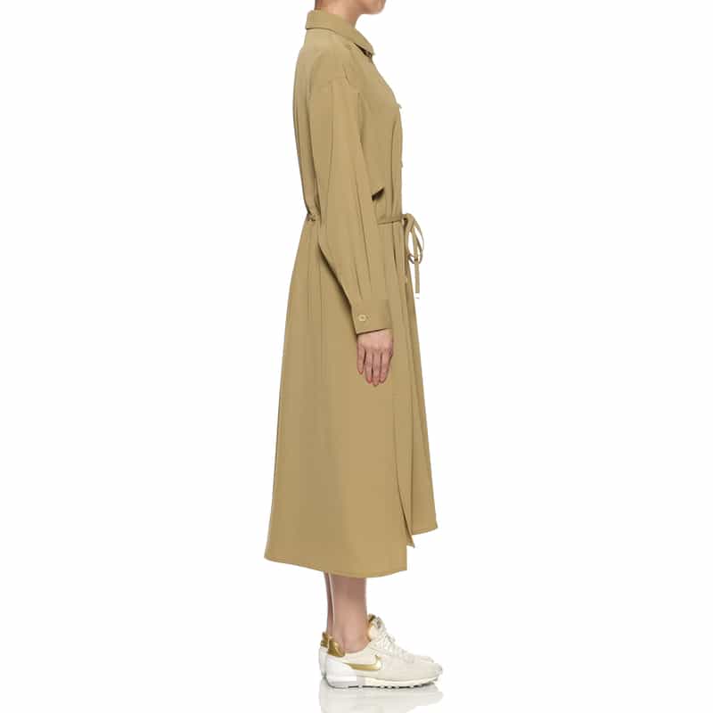 BARNEYS NEW YORK シャツコート ベルテッドドレス BEIGE