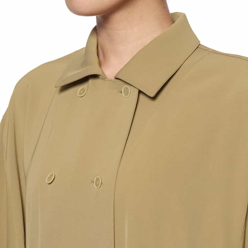 BARNEYS NEW YORK シャツコート ベルテッドドレス BEIGE