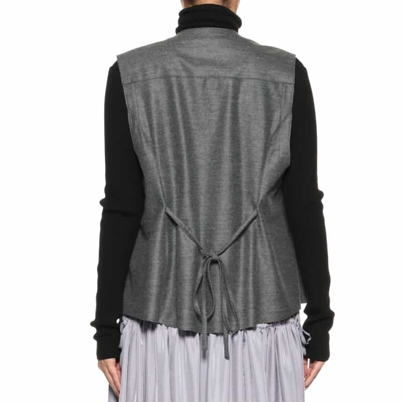 BARNEYS NEW YORK ドレープデザイン ショートジレ GRAY