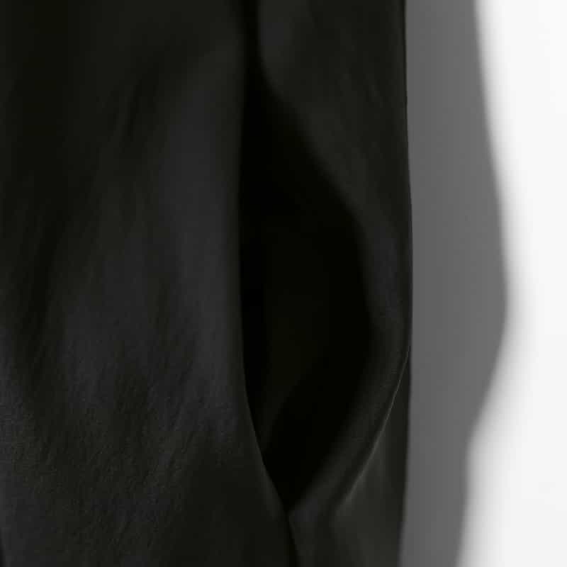 BARNEYS NEW YORK ウォッシャブル ギャザーキャミソールドレス BLACK