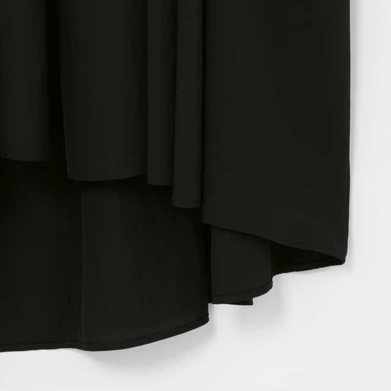 BARNEYS NEW YORK ウォッシャブル ギャザーキャミソールドレス BLACK