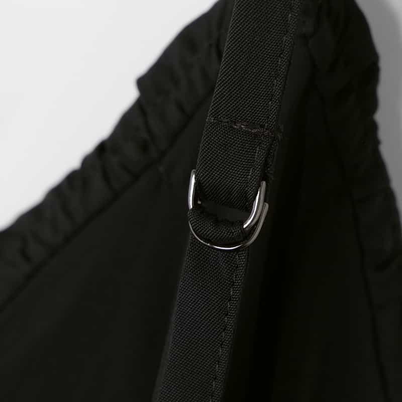 BARNEYS NEW YORK ウォッシャブル ギャザーキャミソールドレス BLACK
