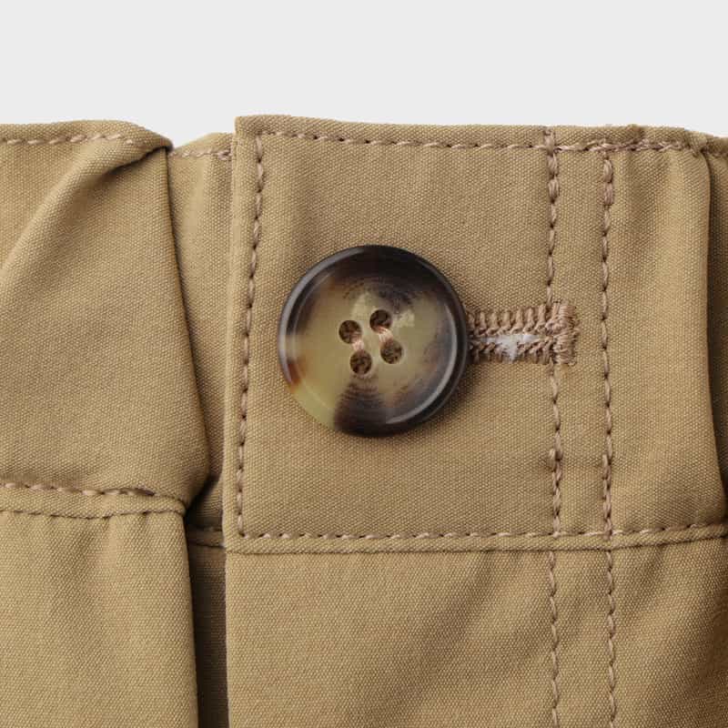 BARNEYS NEW YORK ウォッシャブル タック入りワイドパンツ BEIGE