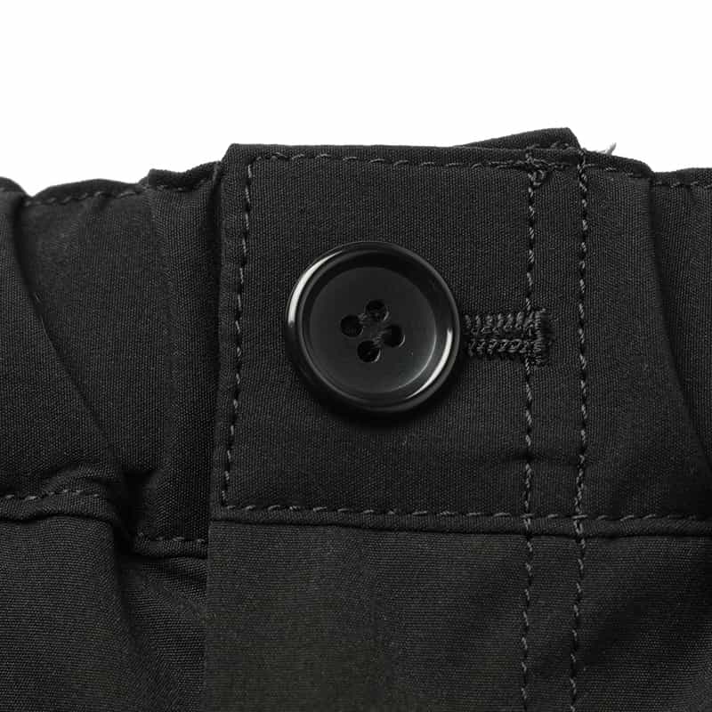 BARNEYS NEW YORK ウォッシャブル タック入りワイドパンツ BLACK