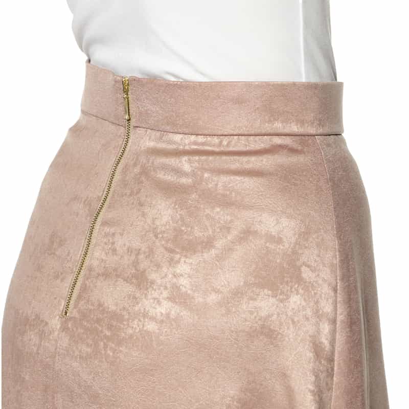 BARNEYS NEW YORK ウォッシャブル レザーライクミドルスカート BEIGE