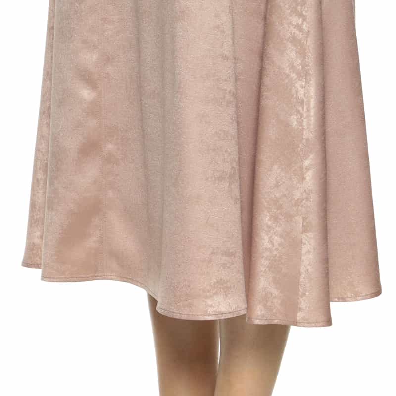 BARNEYS NEW YORK ウォッシャブル レザーライクミドルスカート BEIGE