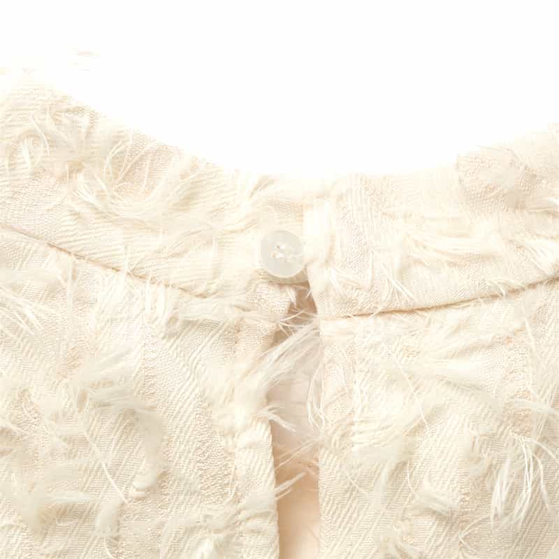 BARNEYS NEW YORK ウォッシャブル シャギー素材ノースリーブ WHITE