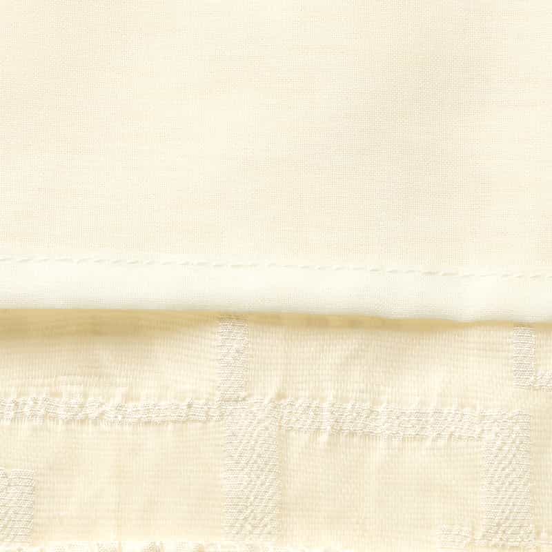 BARNEYS NEW YORK ウォッシャブル ジャガード生地フレアドレス WHITE