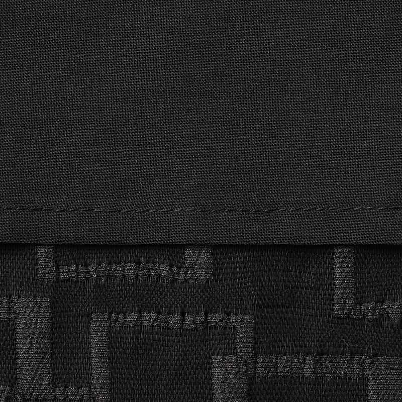 BARNEYS NEW YORK ウォッシャブル ジャガード生地フレアドレス BLACK