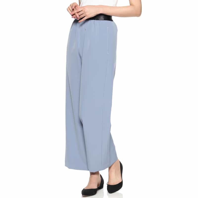 BARNEYS NEW YORK ウォッシャブル ワイドフレアパンツ BLUE